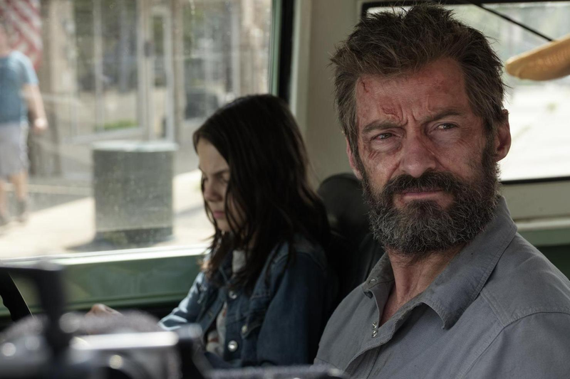 Hugh Jackman and Dafne Keen in Logan.